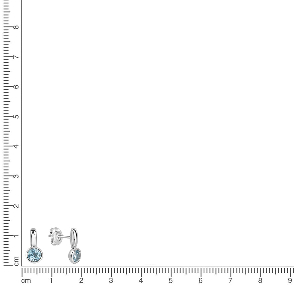 Ohrstecker 925/- Sterling Silber rhodiniert synth. Spinell