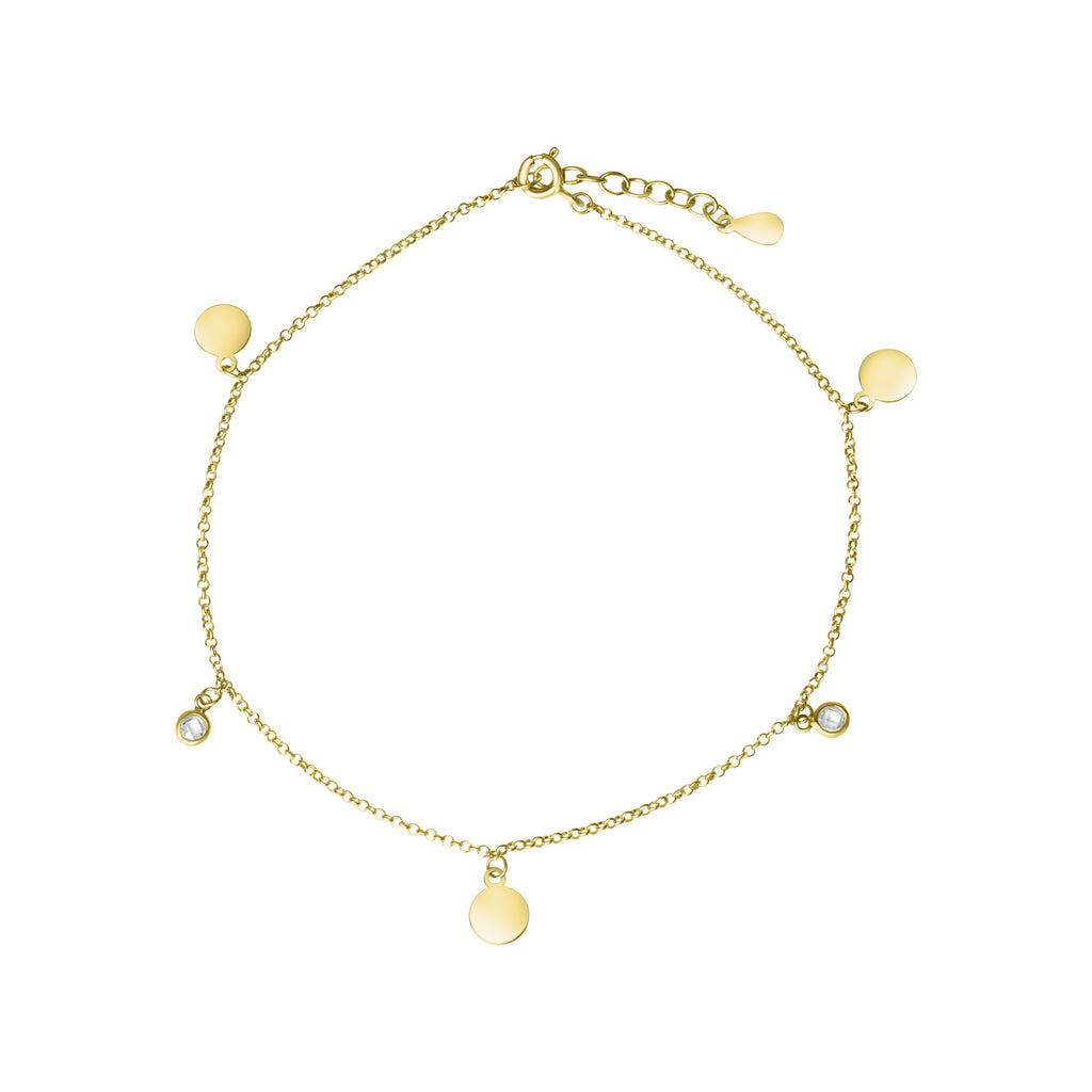 Armband 925/- Sterling Silber vergoldet Zirkonia