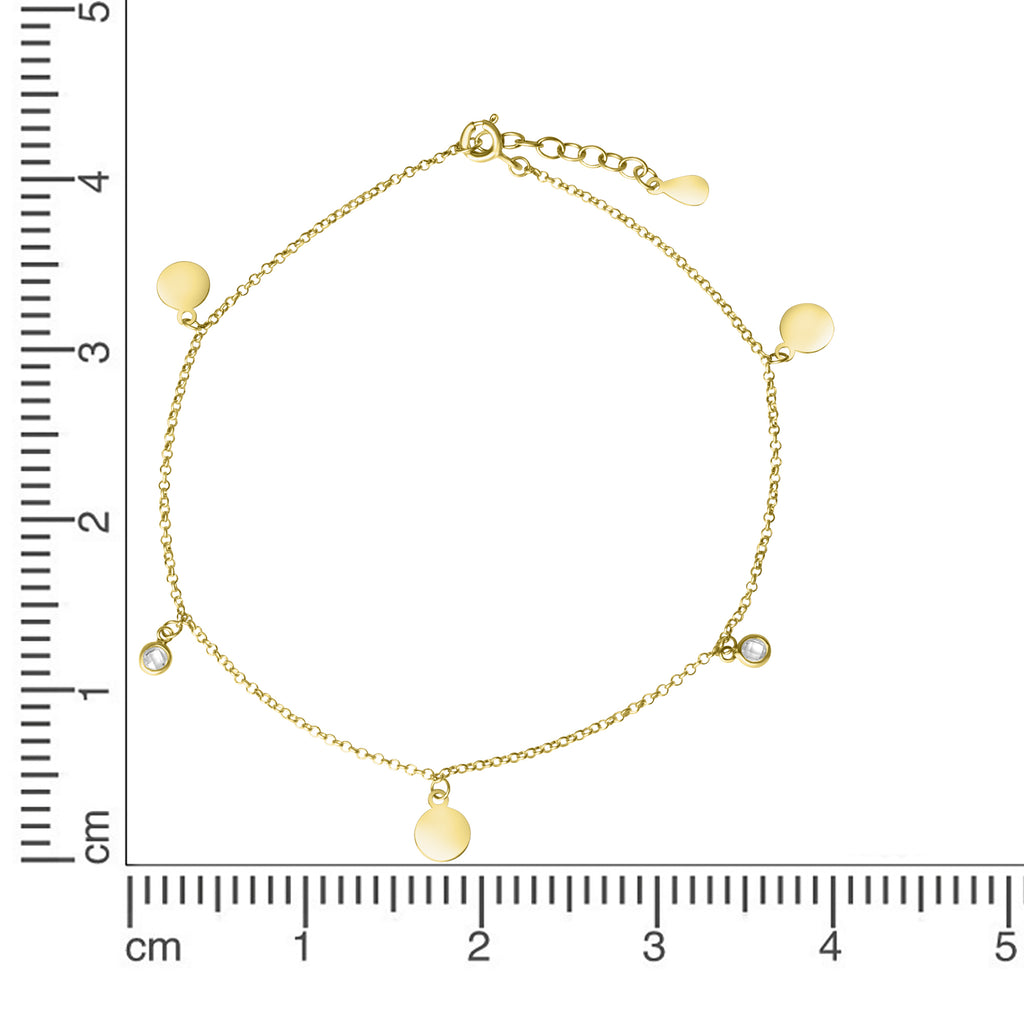 Armband 925/- Sterling Silber vergoldet Zirkonia