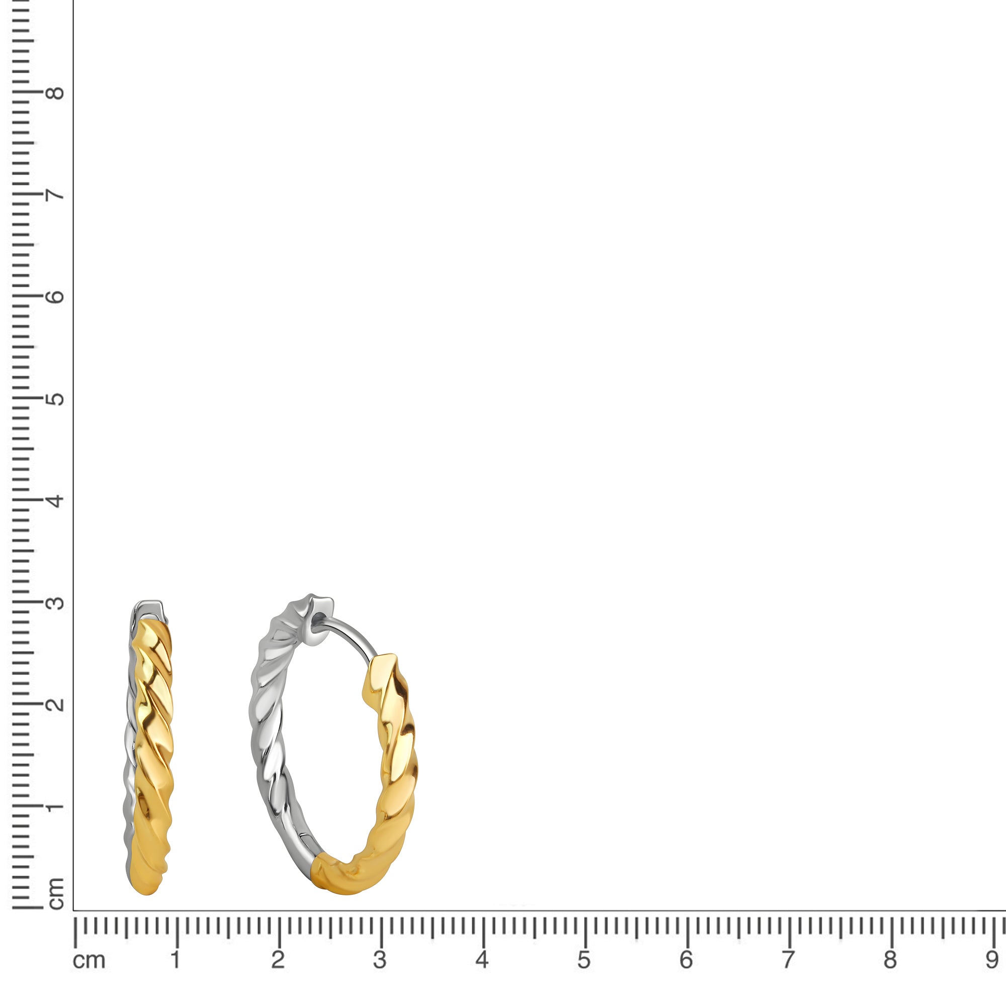 Creolen 925/- Sterling Silber rhodiniert und vergoldet