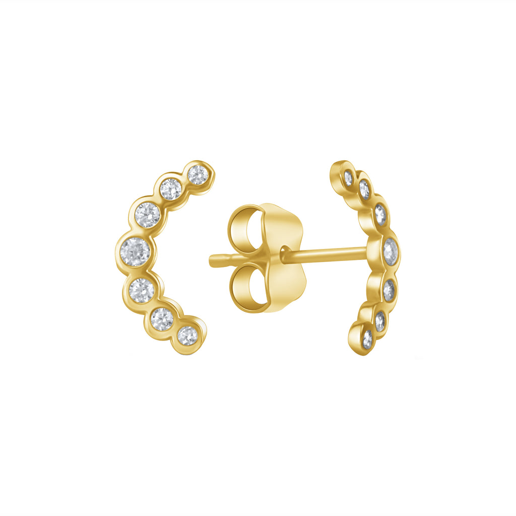 Ohrstecker 375/- Gelbgold glanz Zirkonia
