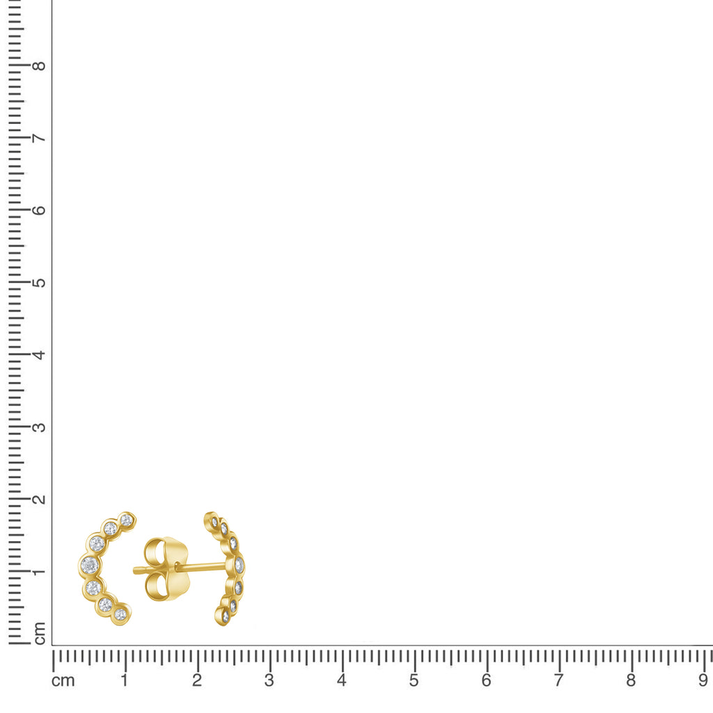 Ohrstecker 375/- Gelbgold glanz Zirkonia