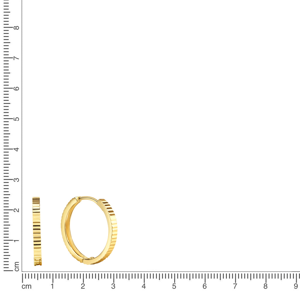 Creolen 375/- Gelbgold diamantiert Ø 17mm