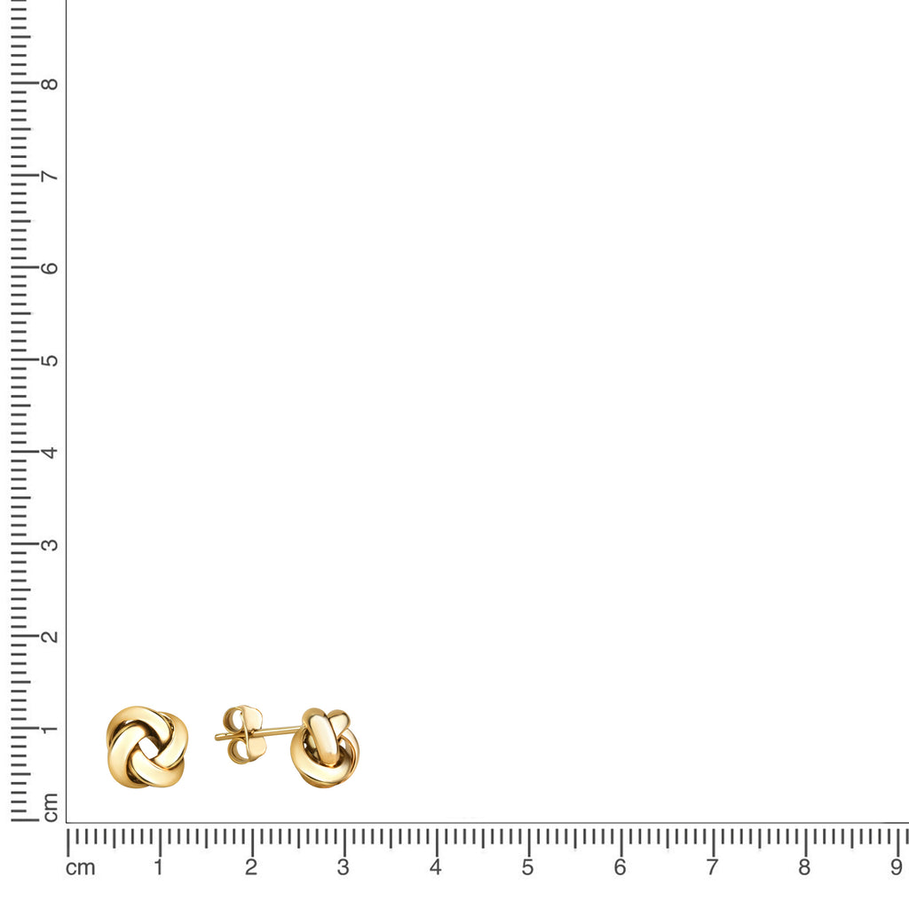 Ohrstecker 375/- Gelbgold glanz Knoten