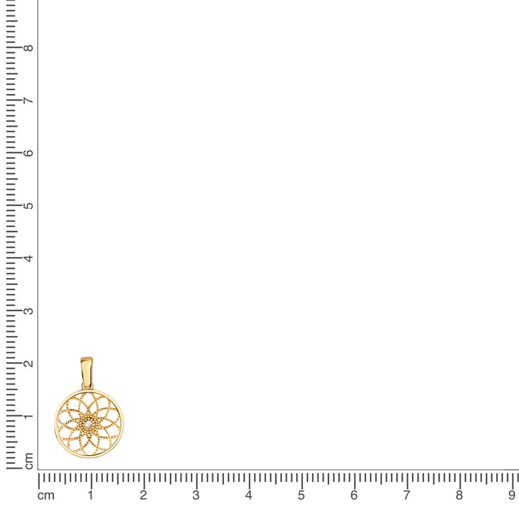 Anhänger 375/- Gelbgold glanz Lebensblume