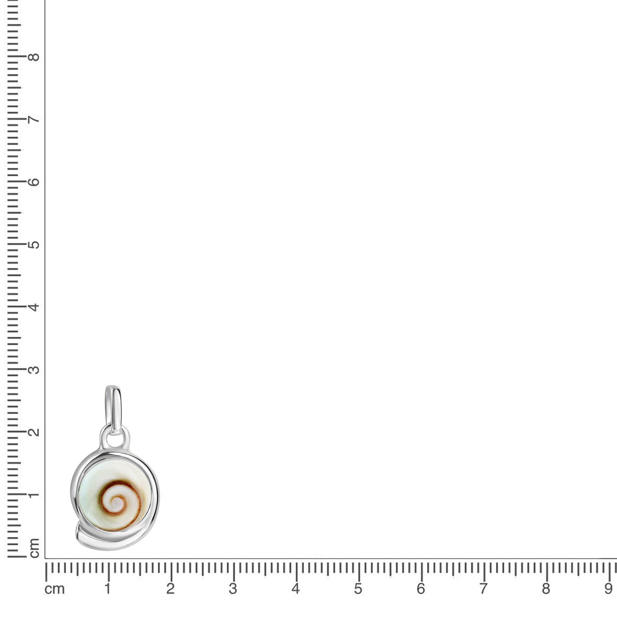 Anhänger 925/- Sterling Silber rhodiniert Meeresauge