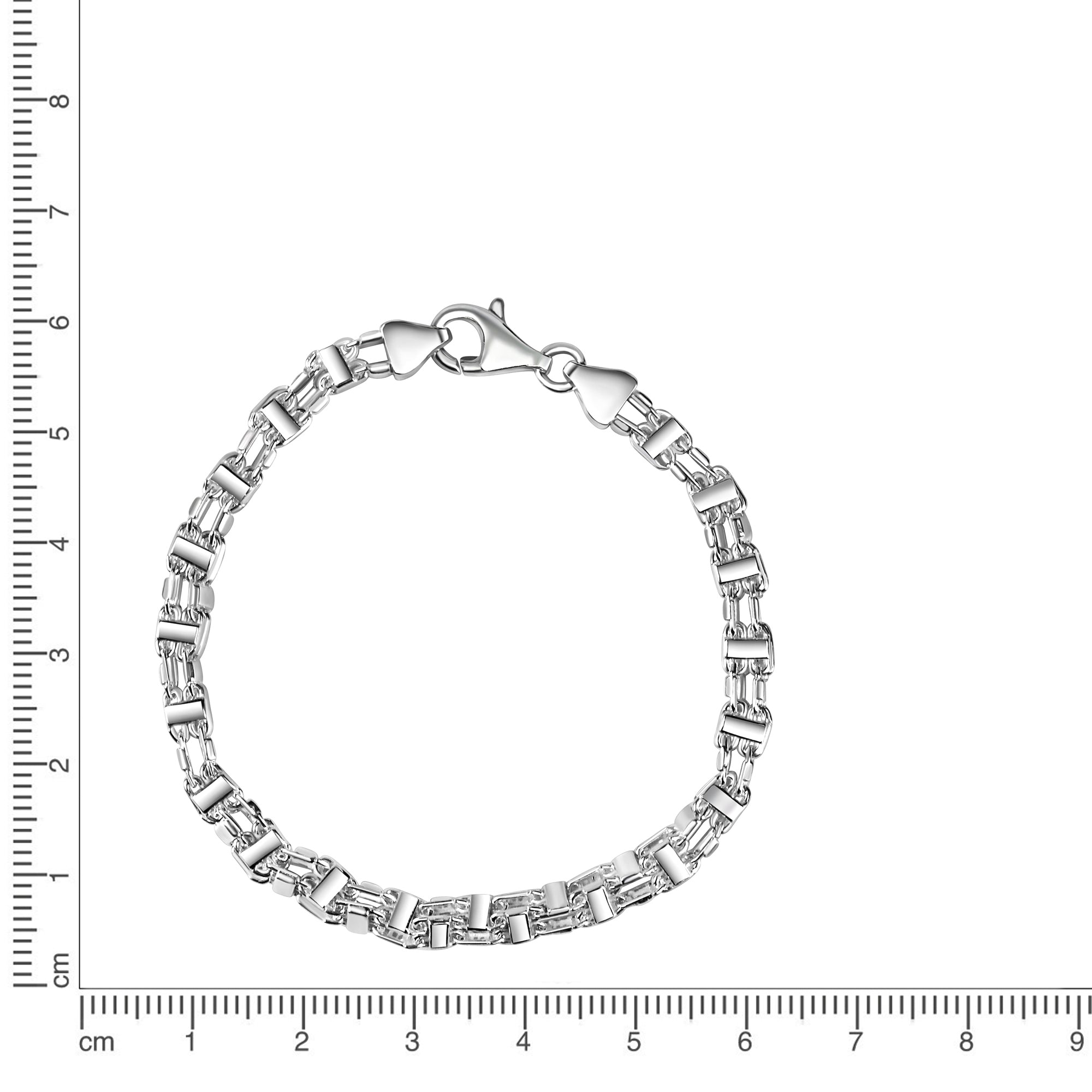 Armband 925/- Sterling Silber Käfigkette 4mm 19cm