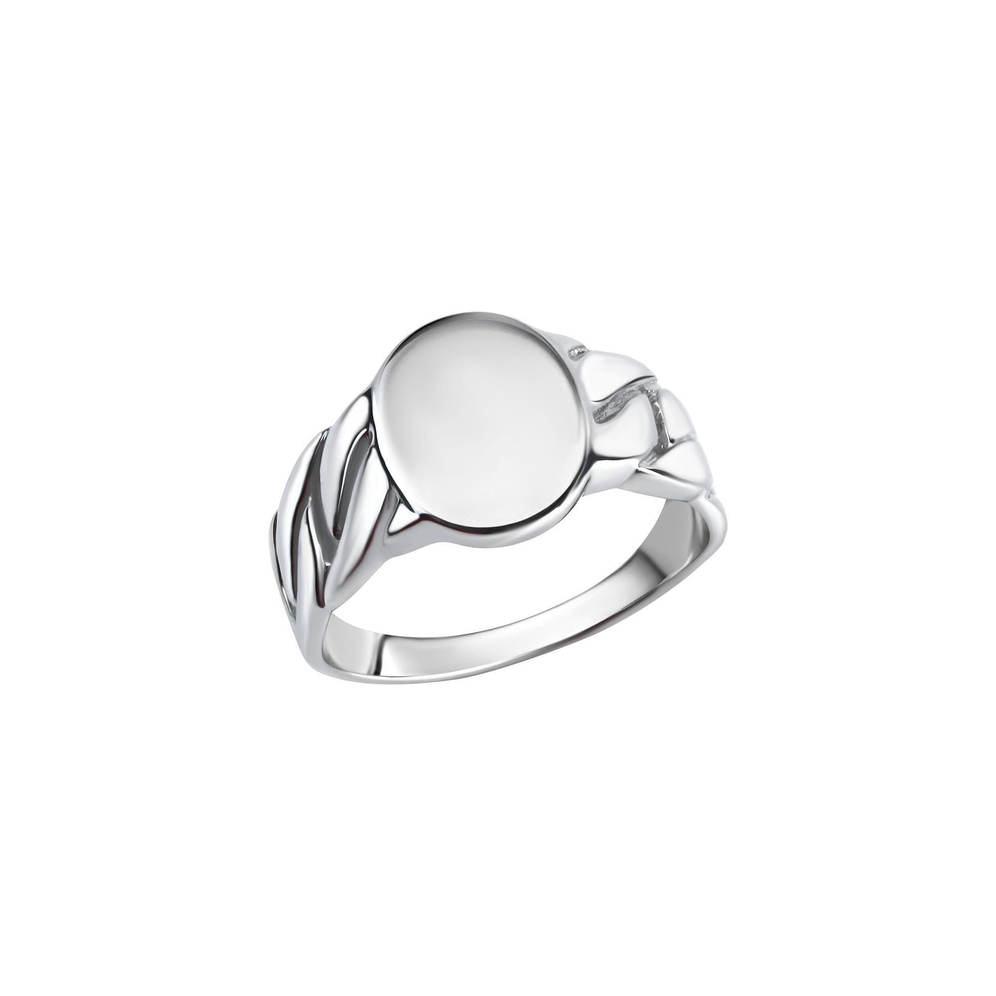 Ring 925/- Sterling Silber rhodiniert oval