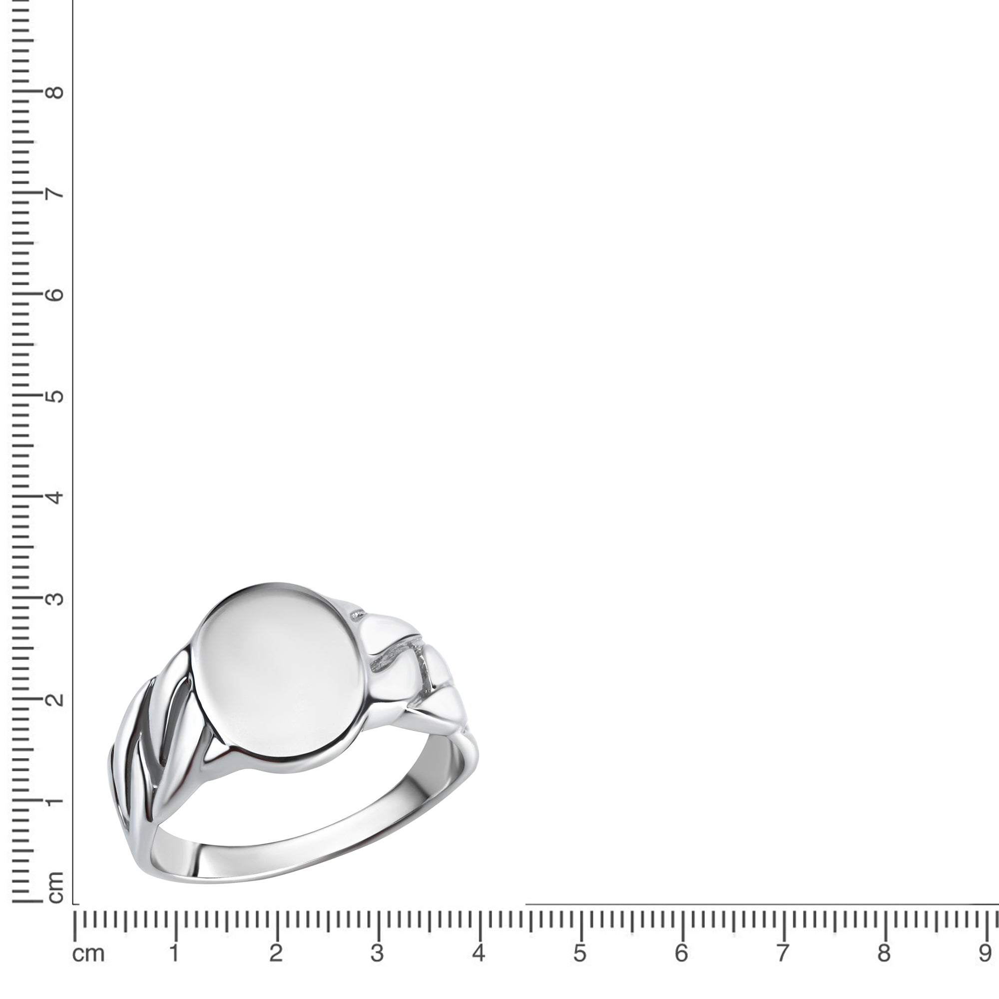 Ring 925/- Sterling Silber rhodiniert oval