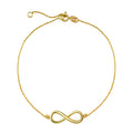 Fusskette 925/- Sterling Silber vergoldet Infinity
