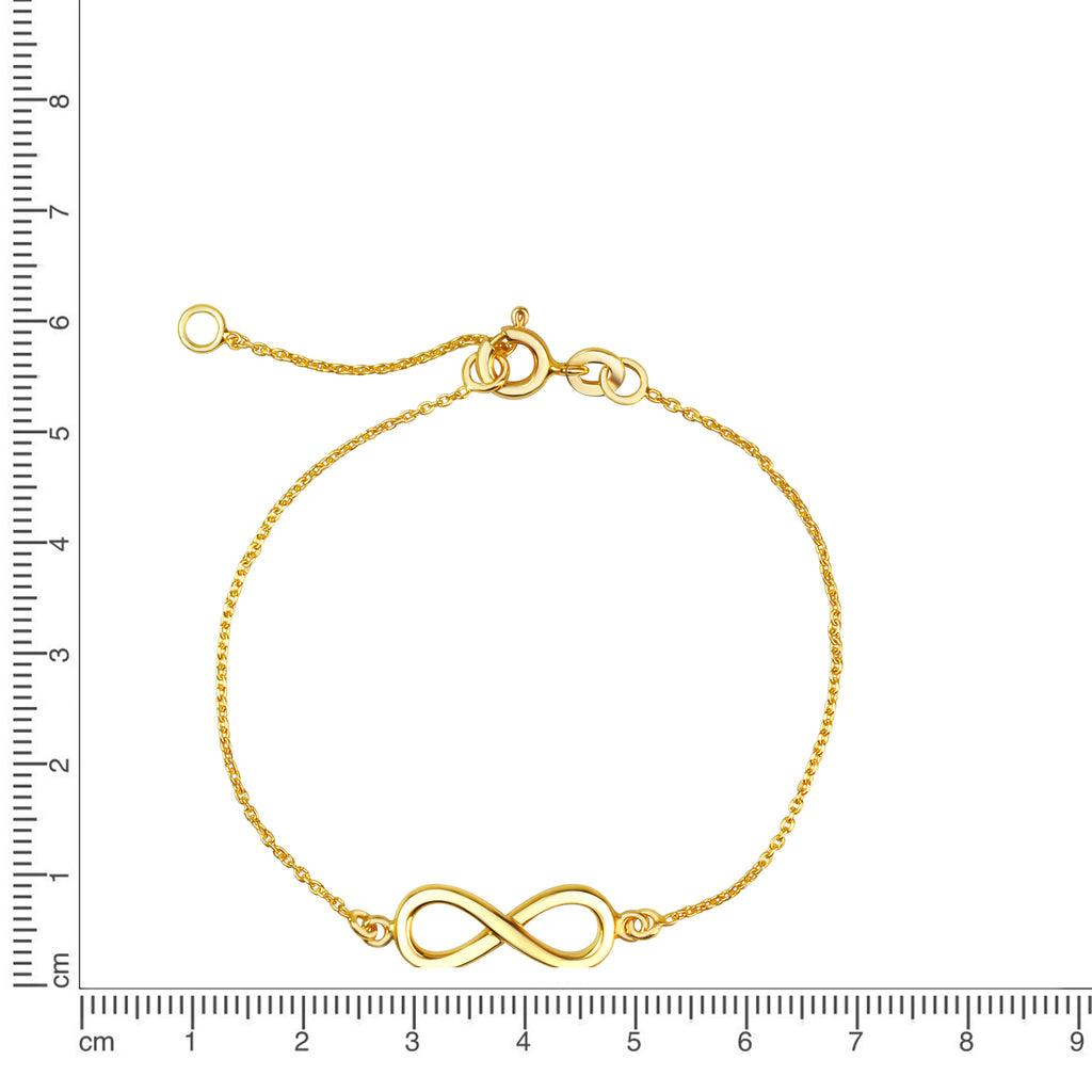 Armband 925/- Sterling Silber vergoldet Infinity