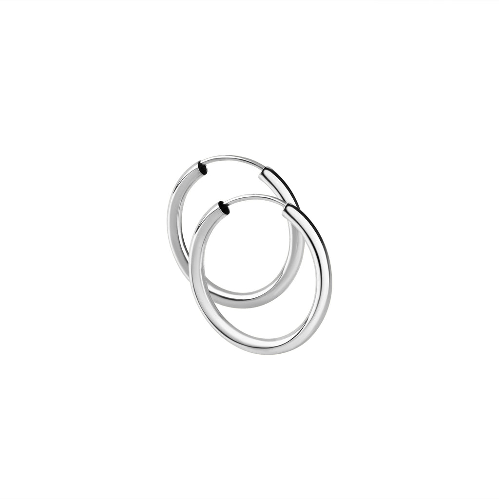 Creolen 925/- Sterling Silber rhodiniert Ø 30mm