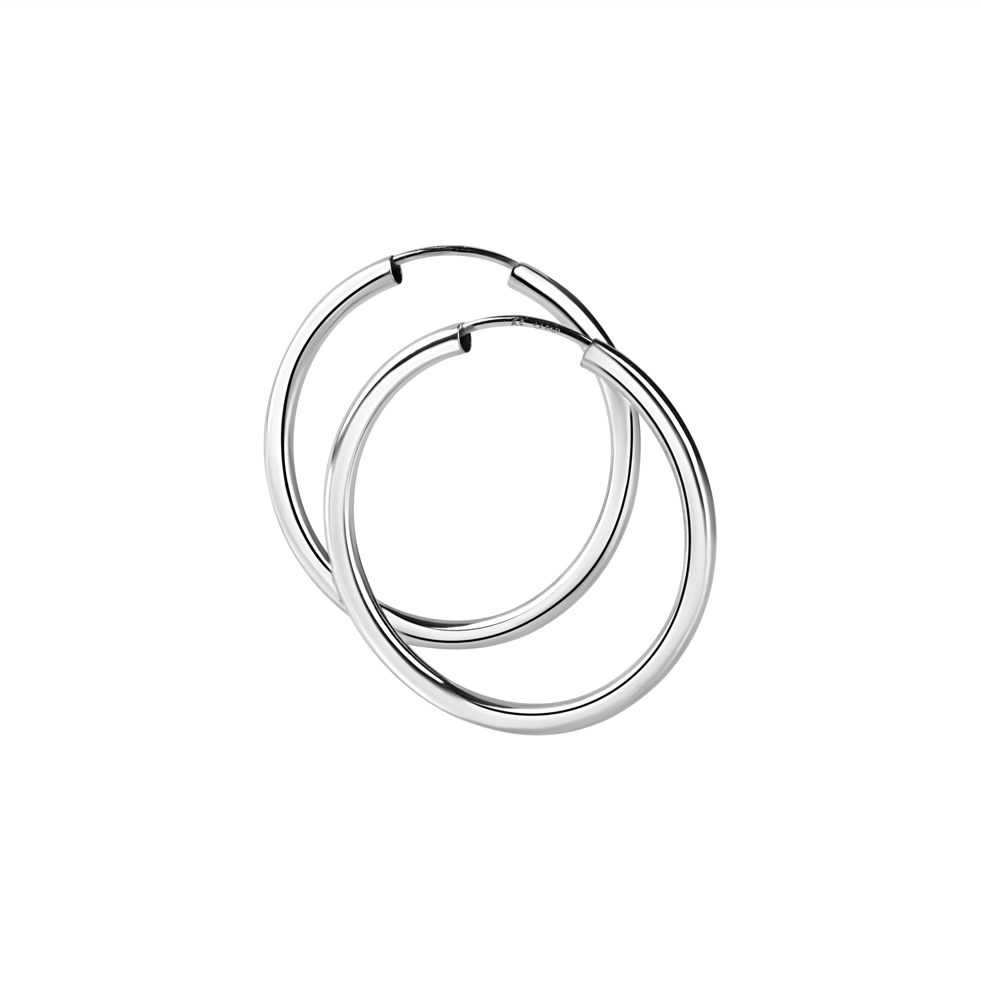 Creolen 925/- Sterling Silber rhodiniert 40mm