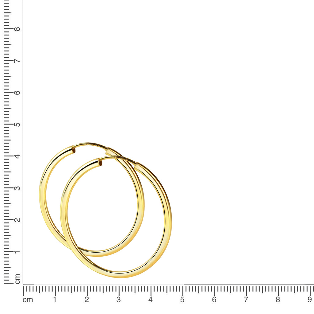 Creolen 925/- Sterling Silber vergoldet 40mm