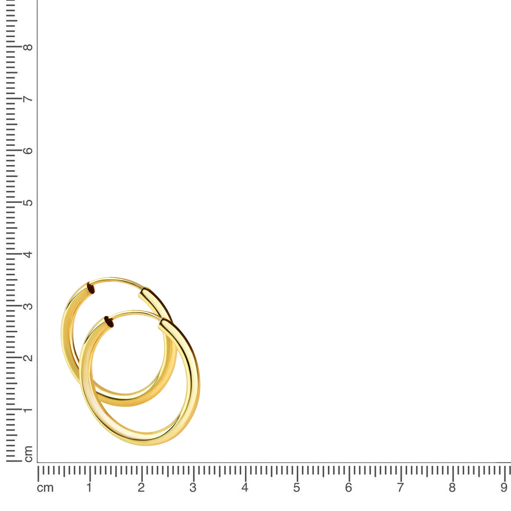 Creolen 925/- Sterling Silber vergoldet 30mm