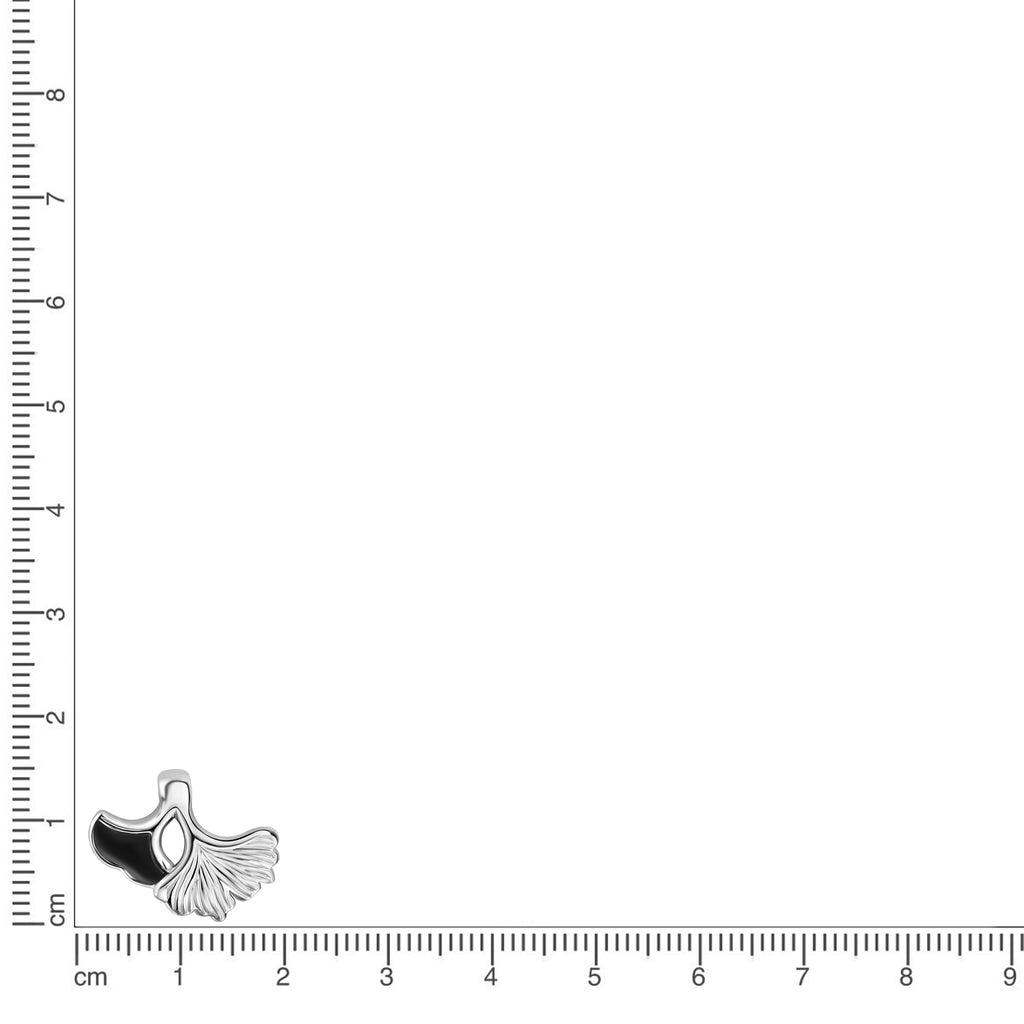 Anhänger 925/- Sterling Silber rhodiniert Gingko
