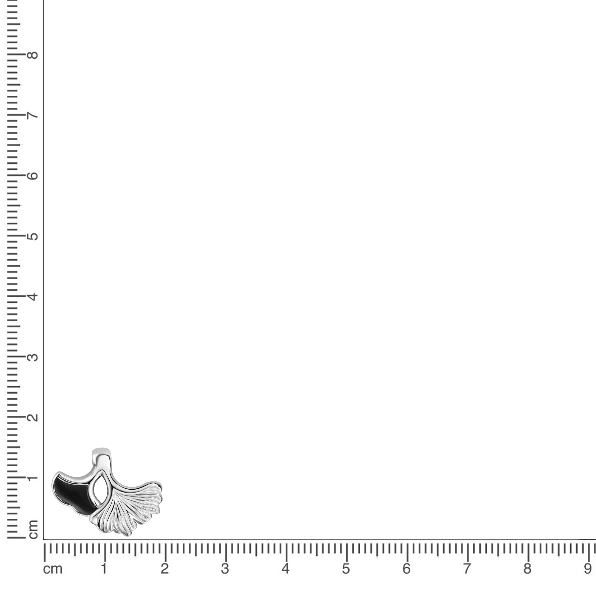 Anhänger 925/- Sterling Silber rhodiniert Gingko
