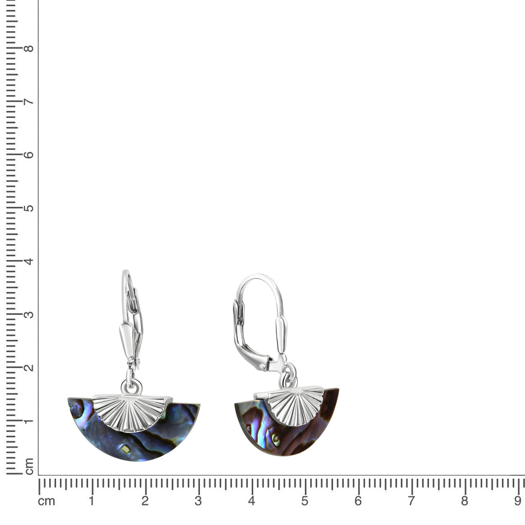 Ohrhänger 925/- Sterling Silber rhodiniert Abalone