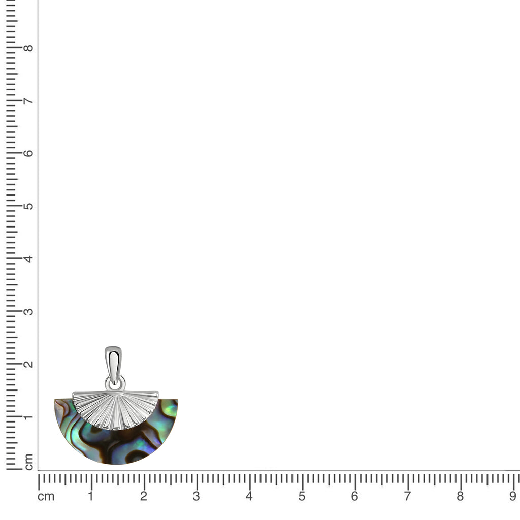 Anhänger 925/- Sterling Silber rhodiniert Abalone