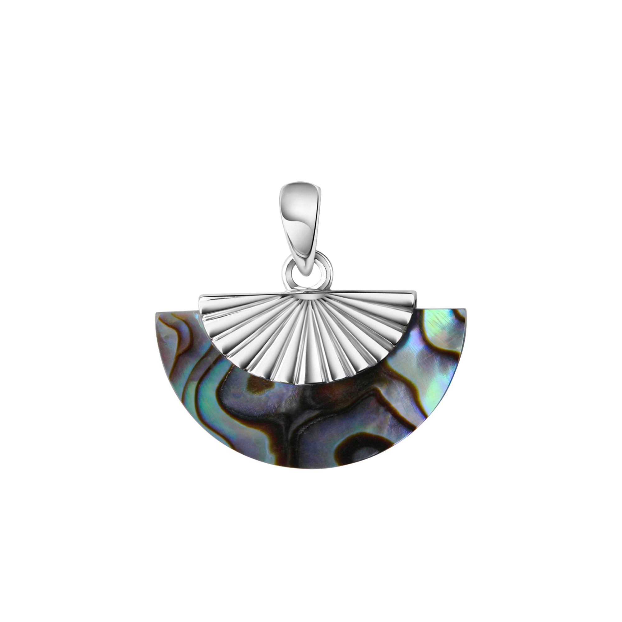 Anhänger 925/- Sterling Silber rhodiniert Abalone