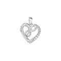 Anhänger 925/- Sterling Silber rhodiniert Herz Zirkonia
