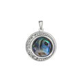 Anhänger 925/- Sterling Silber rhodiniert Abalone grün