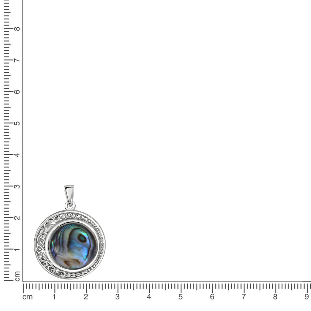 Anhänger 925/- Sterling Silber rhodiniert Abalone grün