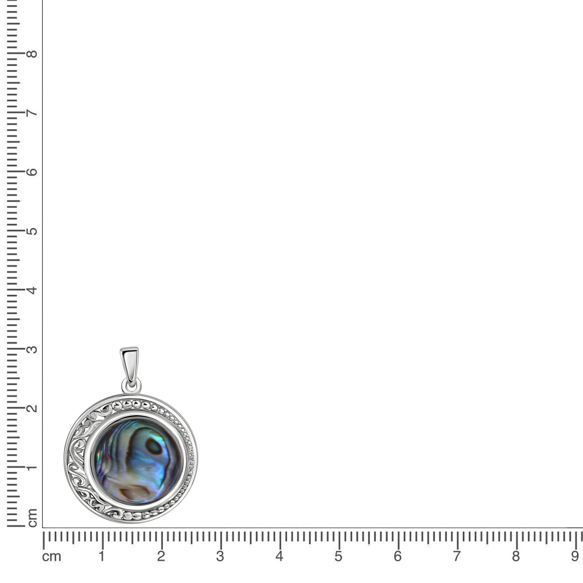 Anhänger 925/- Sterling Silber rhodiniert Abalone grün