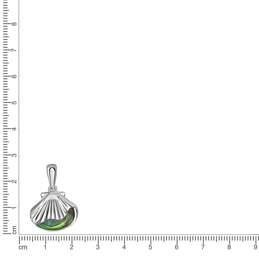 Anhänger 925/- Sterling Silber rhodiniert Abalone grün
