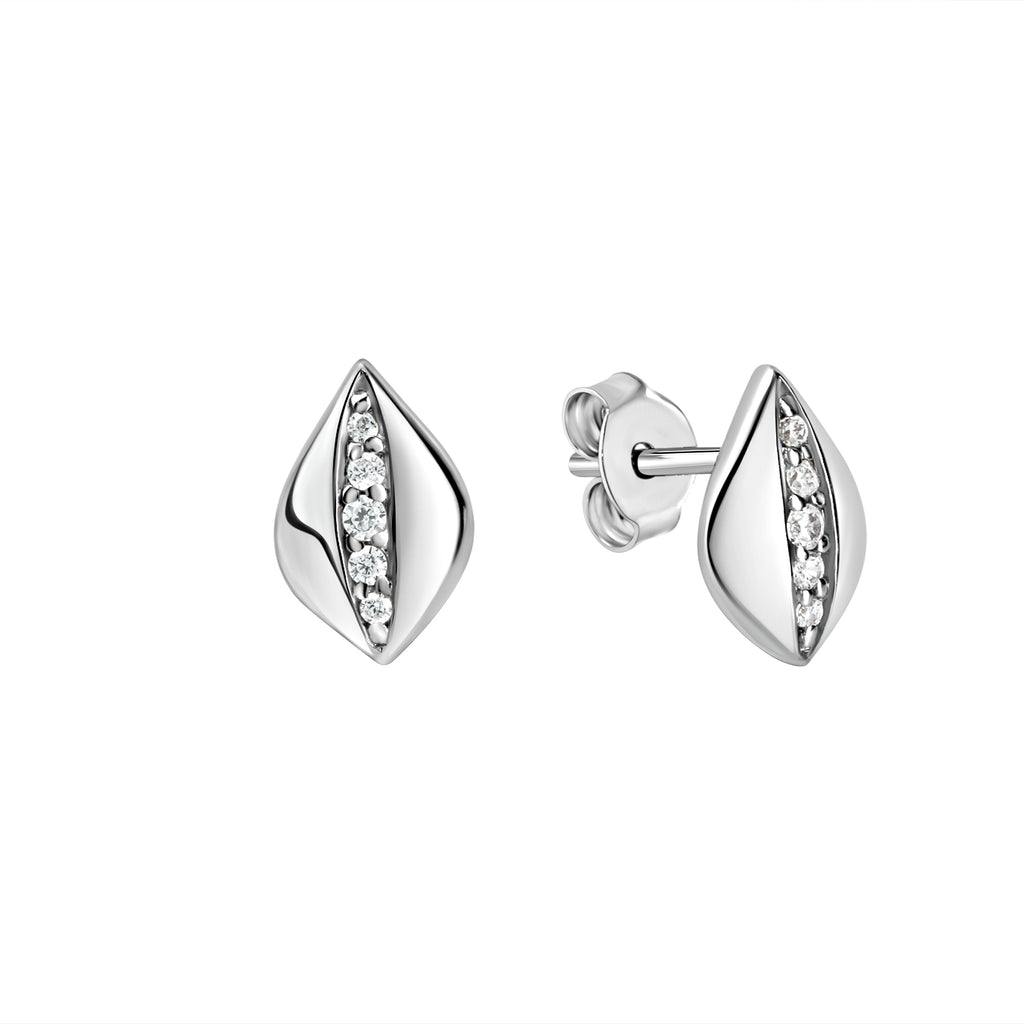 Ohrstecker 925/- Sterling Silber rhodiniert Zirkonia