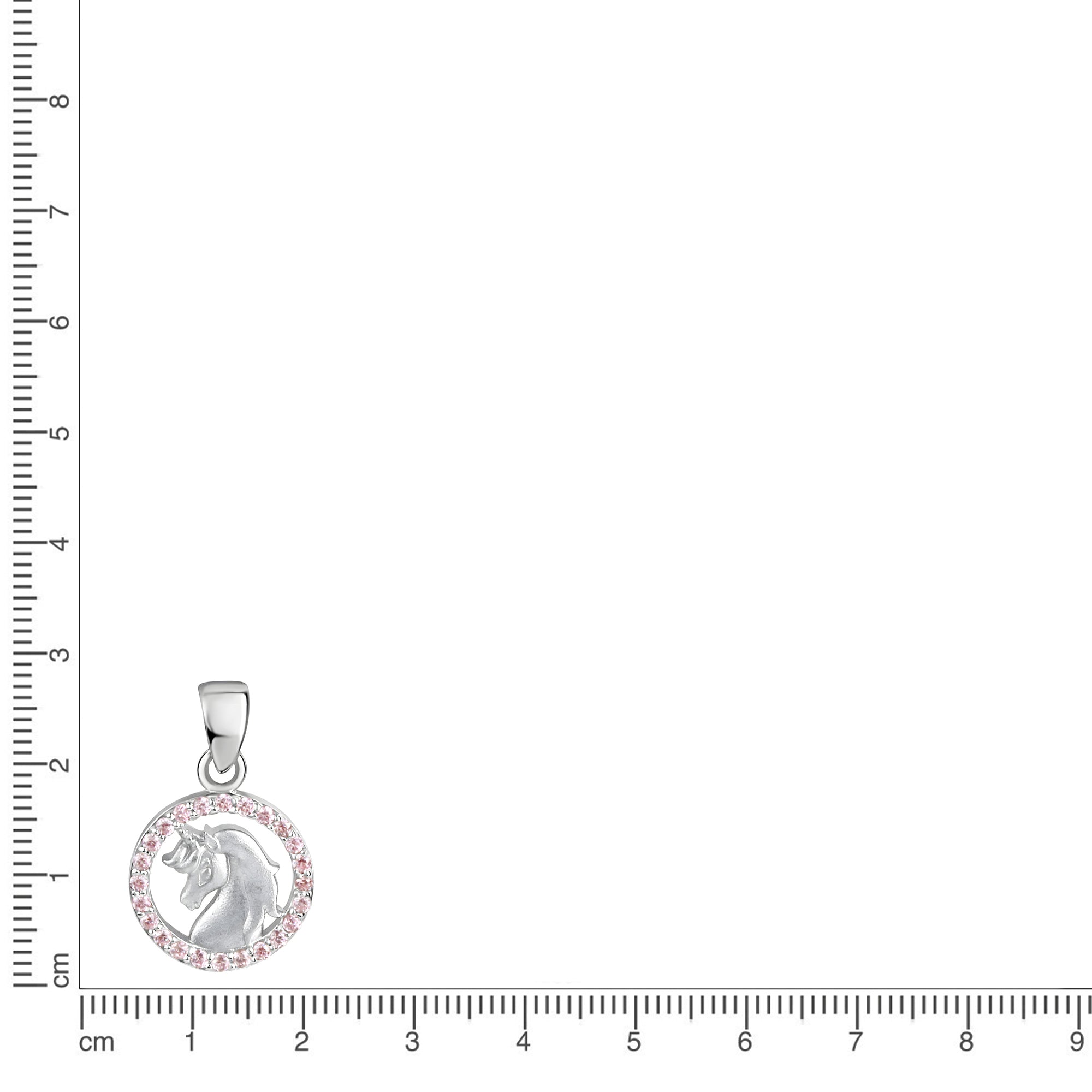 Anhänger 925/- Sterling Silber rhodiniert Zirkonia