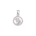 Anhänger 925/- Sterling Silber rhodiniert Zirkonia