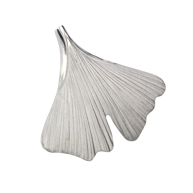 Anhänger 925/- Sterling Silber rhodiniert Gingko