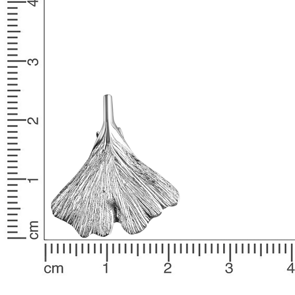 Anhänger 925/- Sterling Silber rhodiniert Gingko