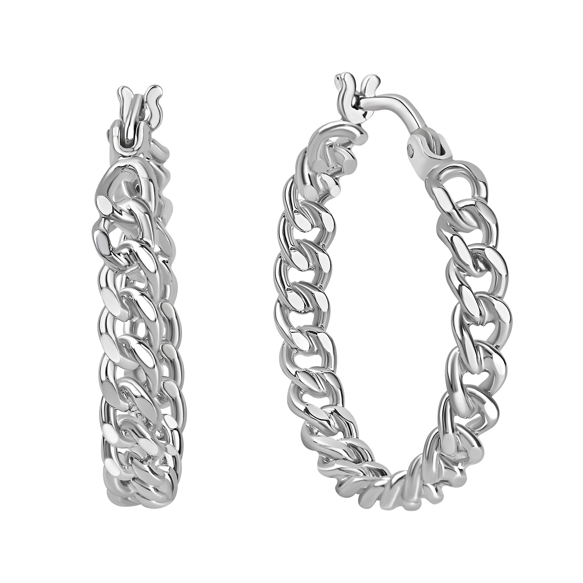 Creolen 925/- Sterling Silber rhodiniert