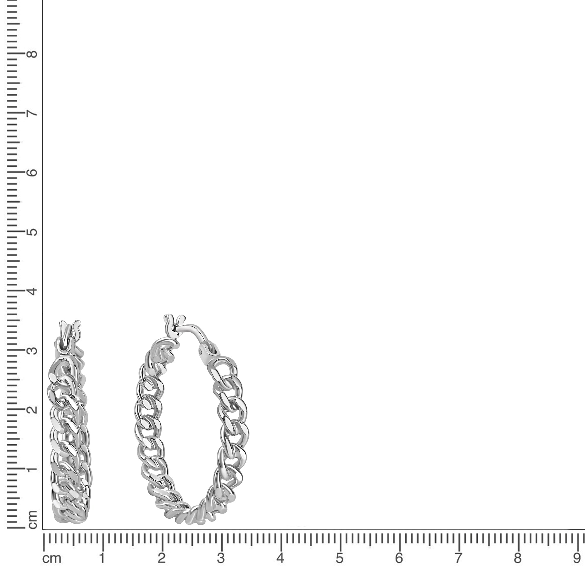Creolen 925/- Sterling Silber rhodiniert