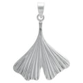 Anhänger 925/- Sterling Silber rhodiniert Gingko