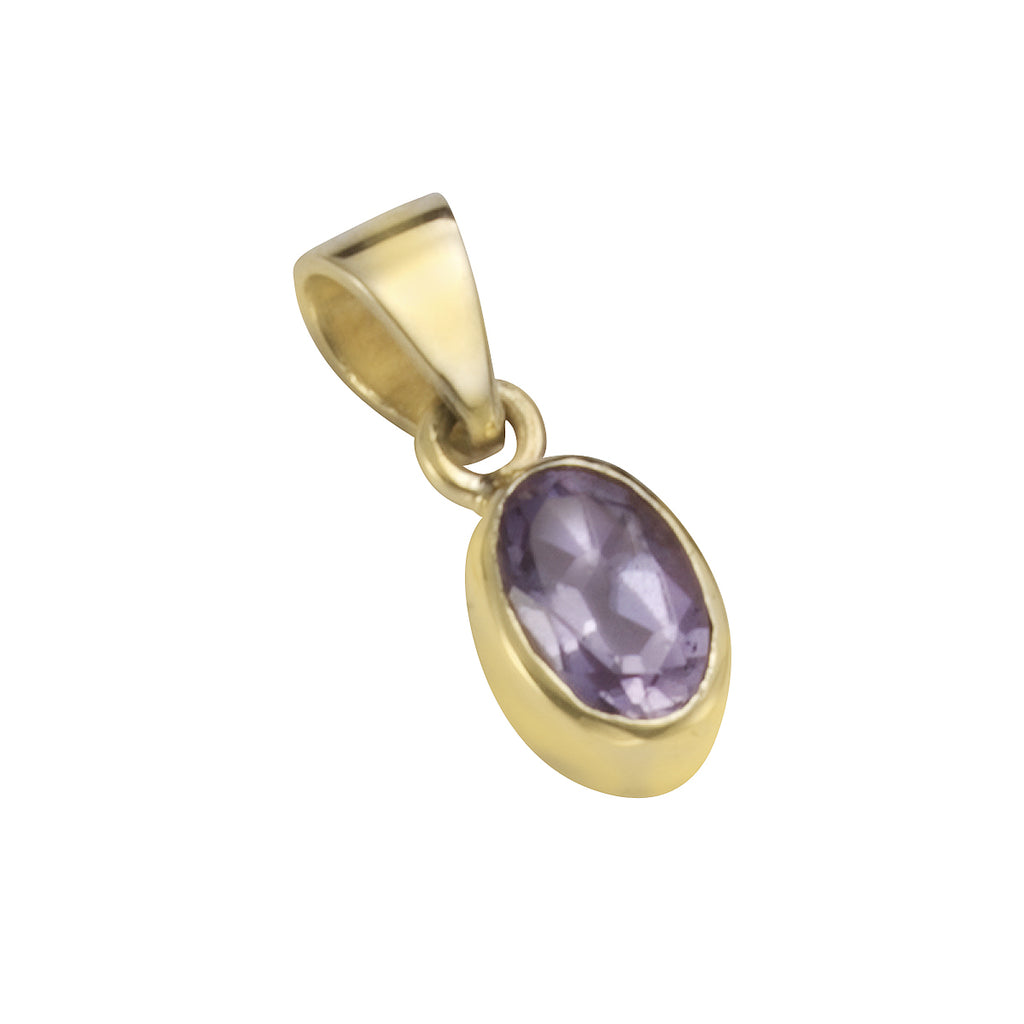 Anhänger 585/- Gelbgold glanz Amethyst