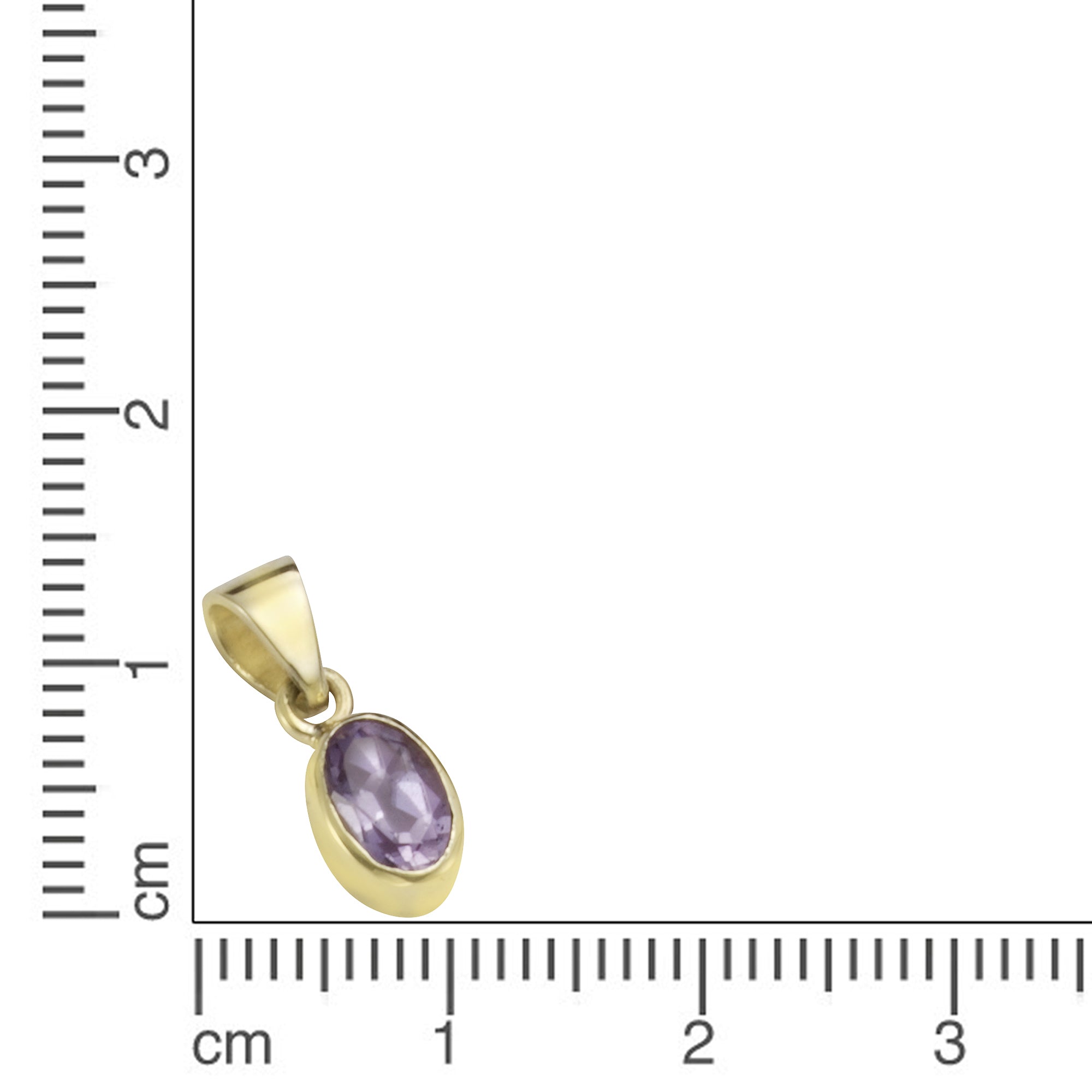 Anhänger 585/- Gelbgold glanz Amethyst
