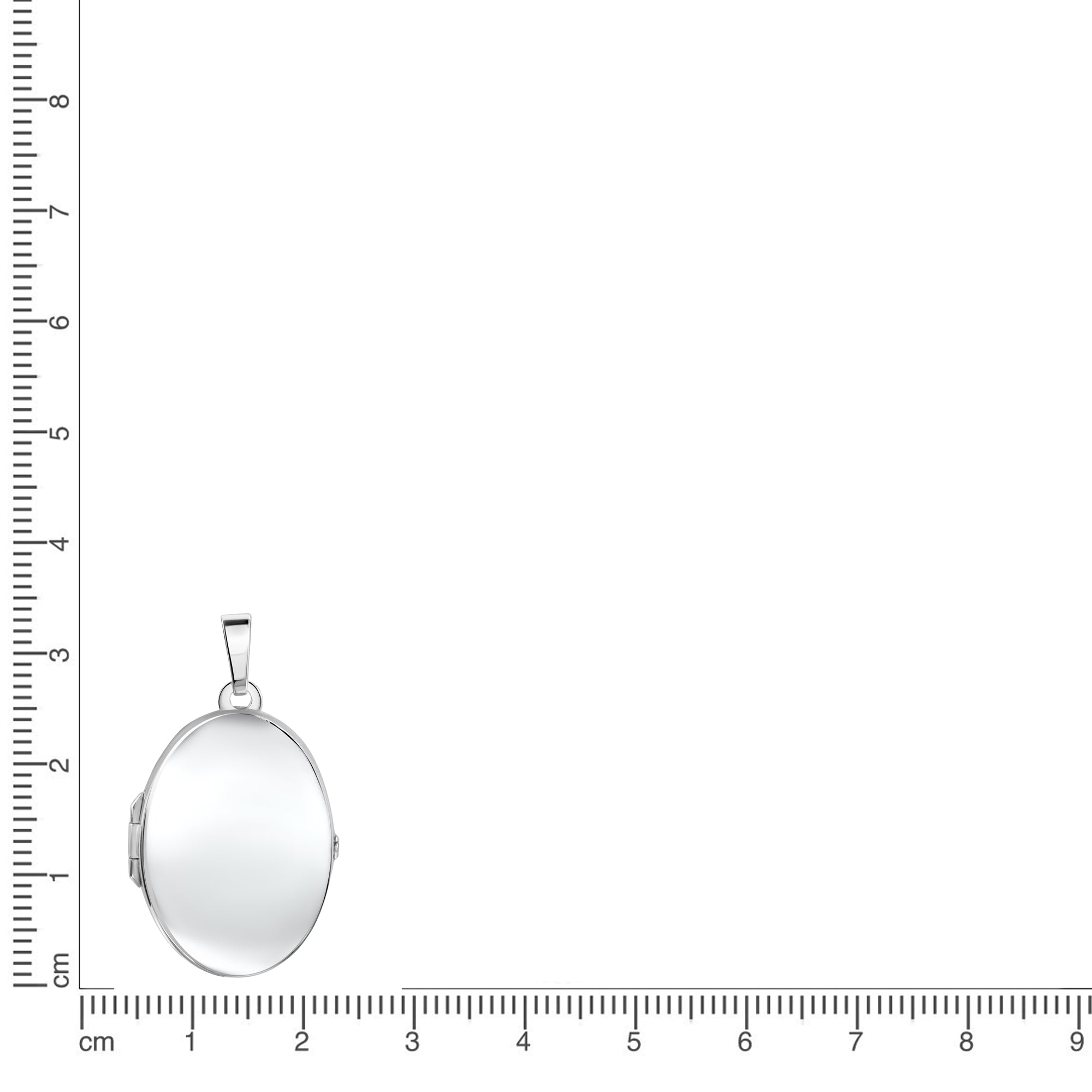Anhänger 925/- Sterling Silber rhodiniert oval