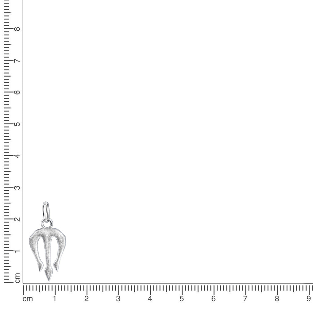 Anhänger 925/- Sterling Silber rhodiniert Dreizack
