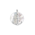 Anhänger 925/- Sterling Silber rhodiniert Perlmutt