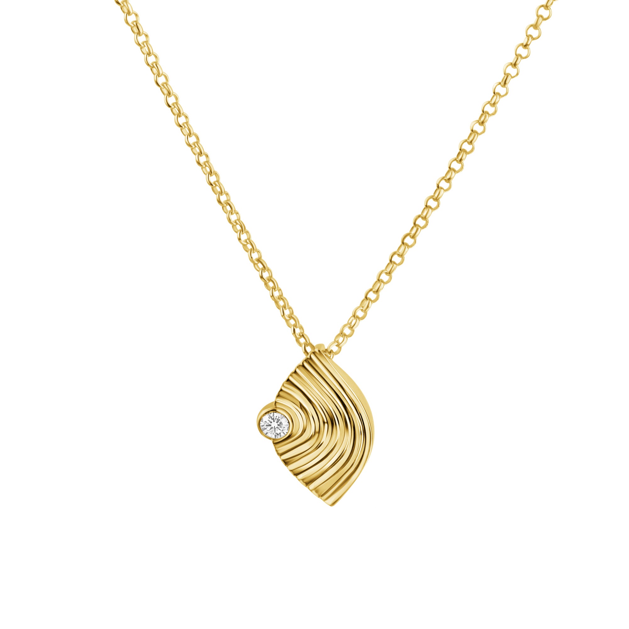 Anhänger mit Kette 925/- Sterling Silber vergoldet Zirkonia