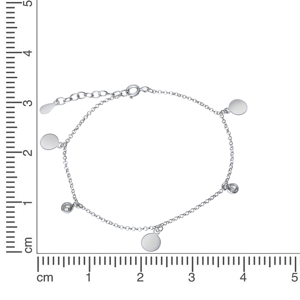 Armband 925/- Sterling Silber rhodiniert Zirkonia