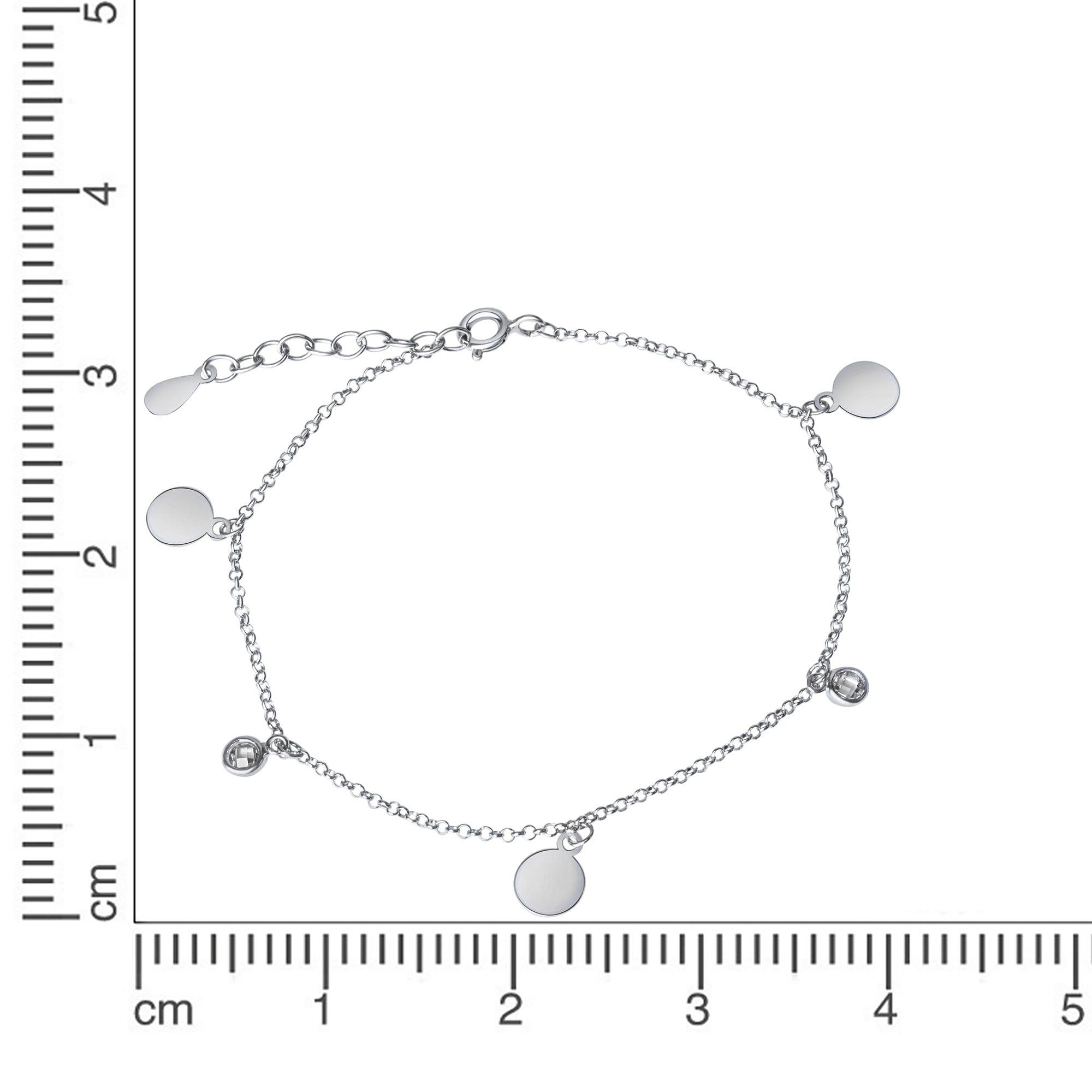 Armband 925/- Sterling Silber rhodiniert Zirkonia