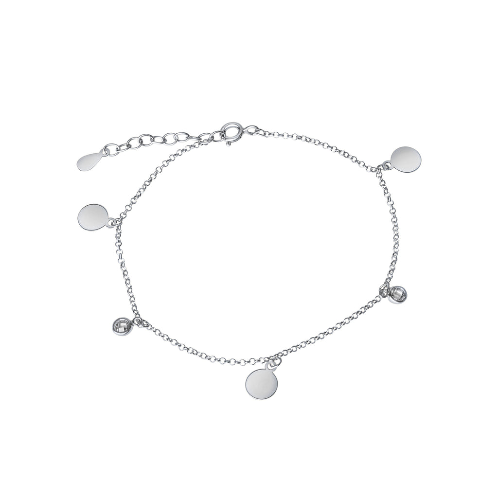 Armband 925/- Sterling Silber rhodiniert Zirkonia
