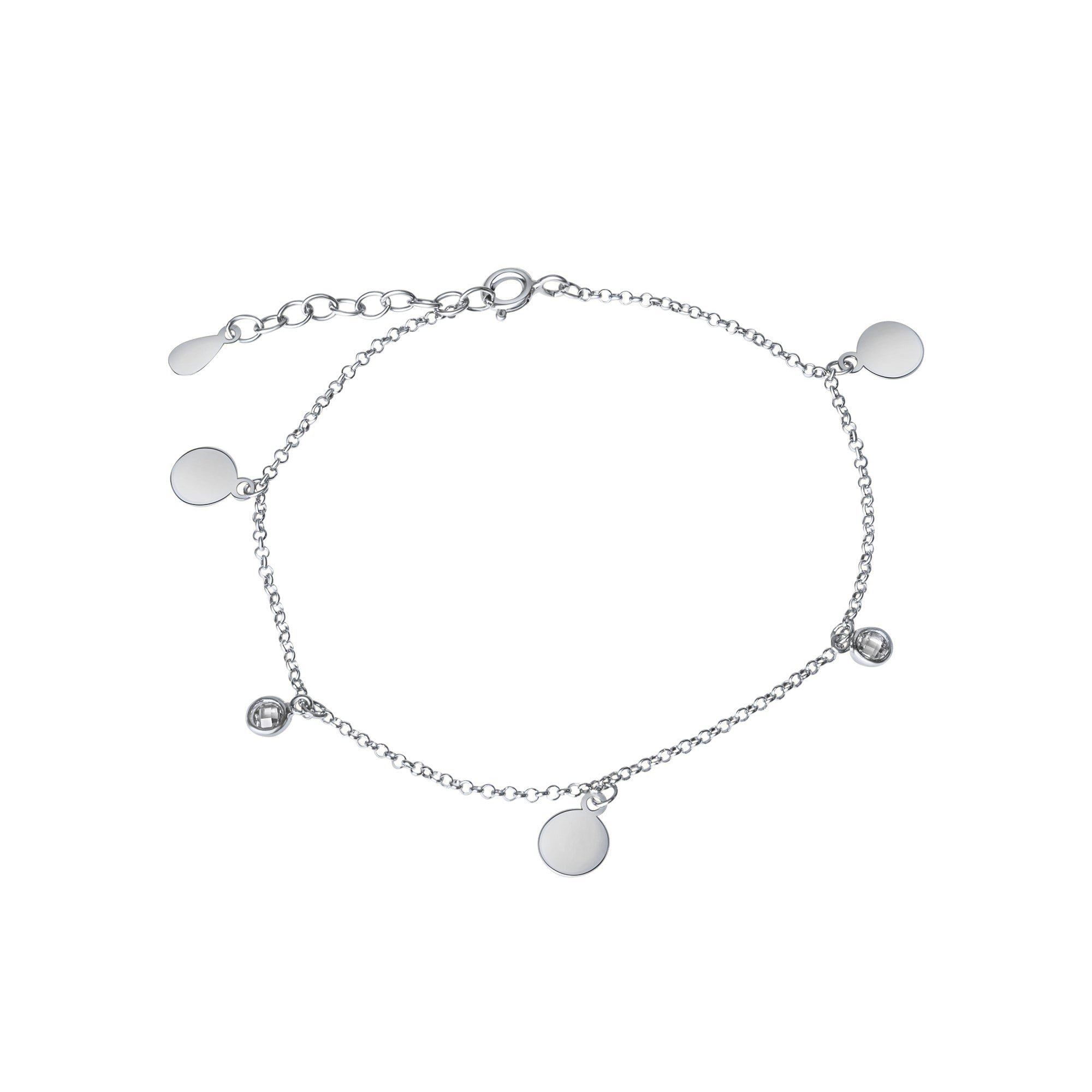 Armband 925/- Sterling Silber rhodiniert Zirkonia
