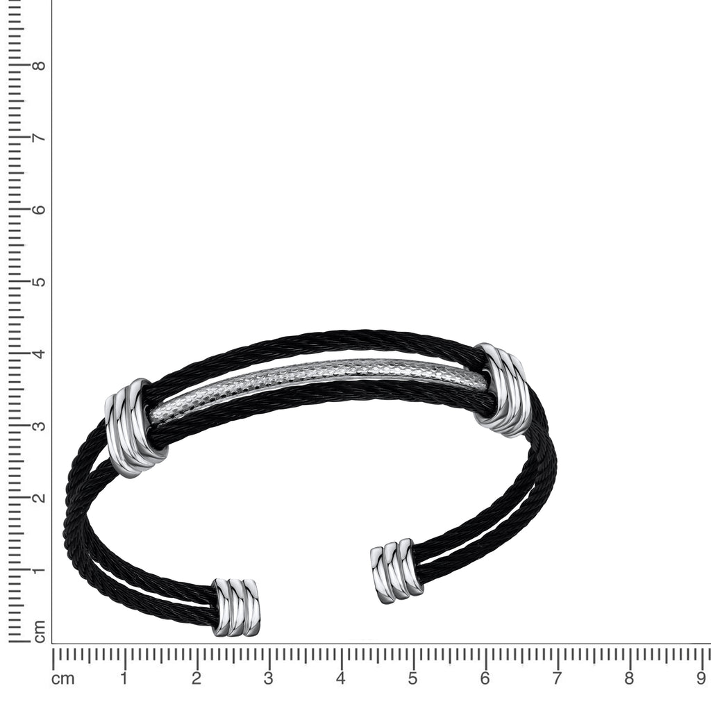 Armreif Edelstahl schwarz PVD beschichtet