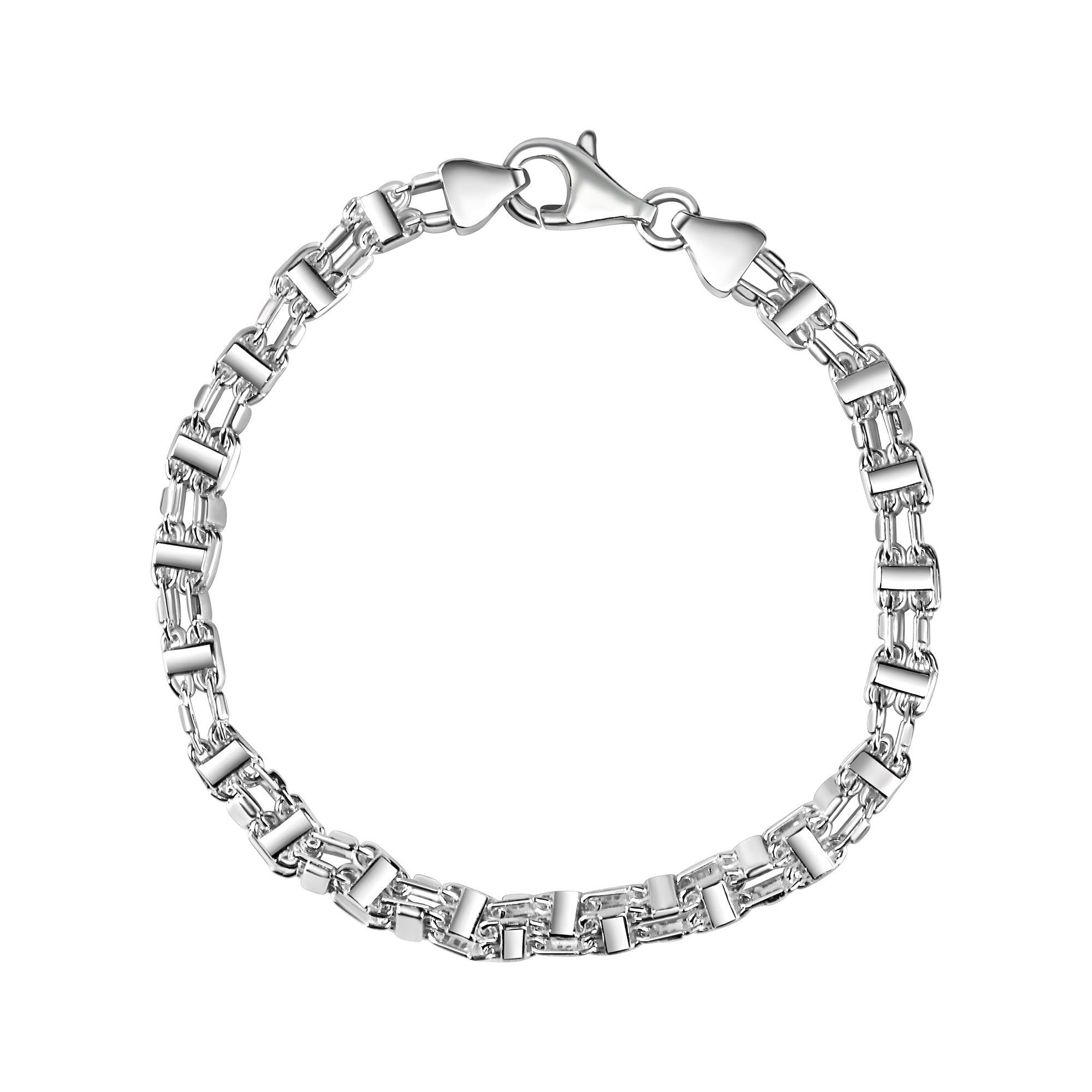 Armband 925/- Sterling Silber Käfigkette 4mm 21 cm