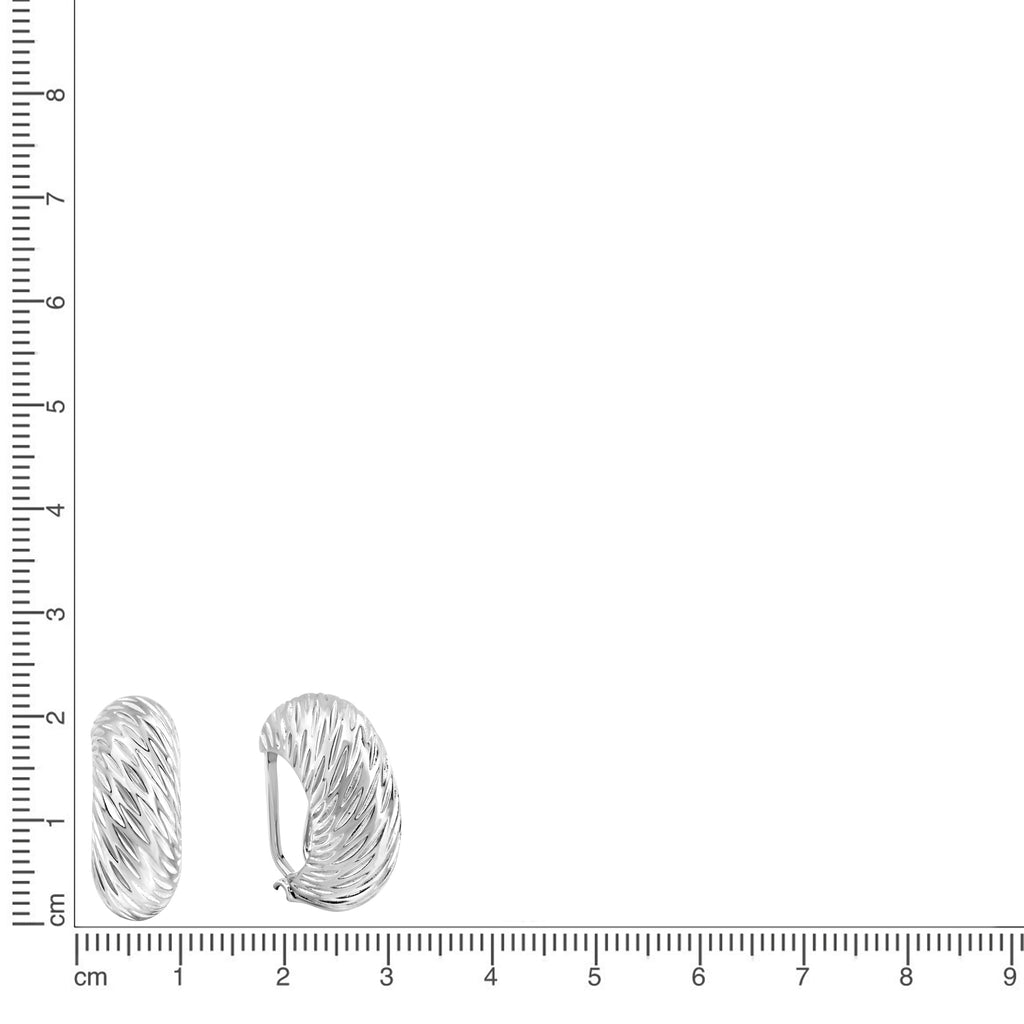 Ohrclip 925/- Sterling Silber rhodiniert glanz